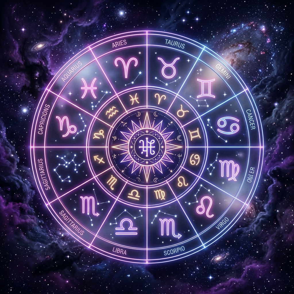 Cosmic Zodiac Wheel
